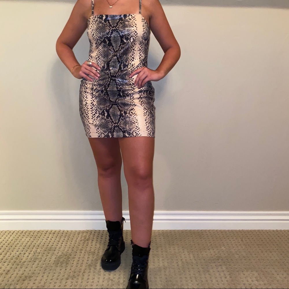 Mini snakeskin dress!